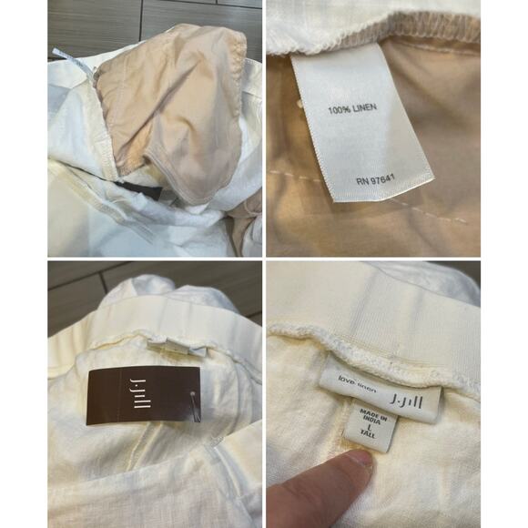 beach relaxed breathable coastal nautical J jill love linen pants sz Large linen - Picture 9 of 10